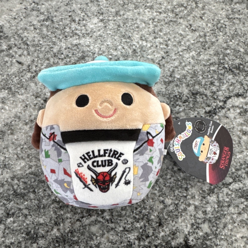 Squishmallows Stranger Dustin Hellfire Club Plush Doll 2023 New With Tags Rare